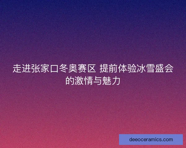 走进张家口冬奥赛区 提前体验冰雪盛会的激情与魅力