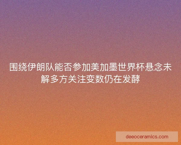 围绕伊朗队能否参加美加墨世界杯悬念未解多方关注变数仍在发酵